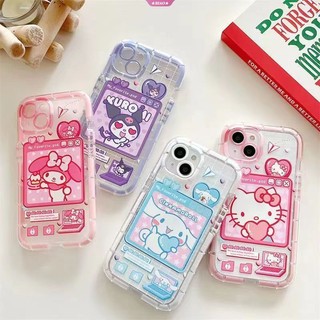 Ốp Điện Thoại Chống Rơi Họa Tiết Hello Kitty Sanrio Kuromi Cinnamonroll Dễ Thương Cho iPhone 14 13 12 11 Pro MAX XR XS MAX Y2k