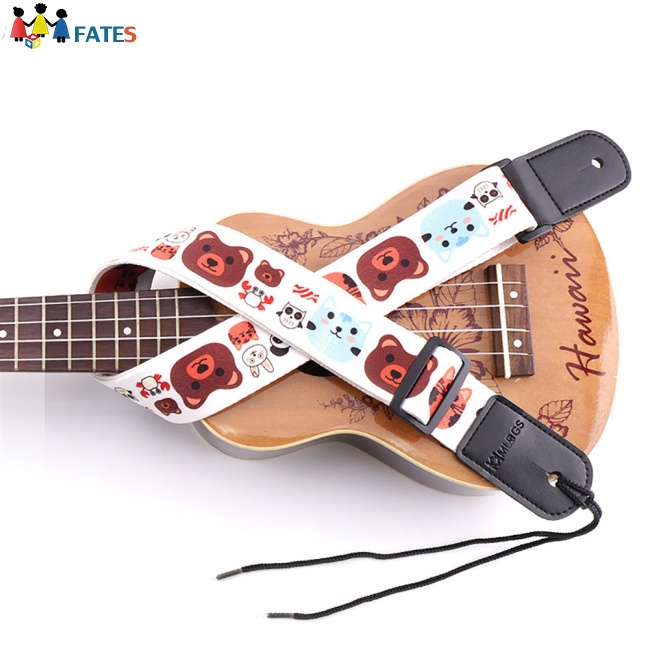 Dây Đeo Đàn Ukulele Bằng Polyester 38mm * 1.4m Họa Tiết Hoạt Hình Dễ Thương Cho Bé