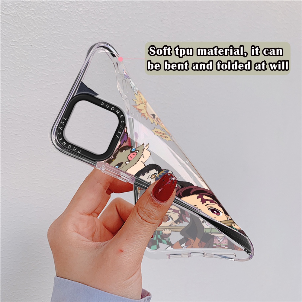 Ốp Điện Thoại Silicon Dày Mềm Hình Anime Demon Slayer Cho iPhone 14 13 12 Mini 11 Pro Max XR X XS 7 8 SE 2020