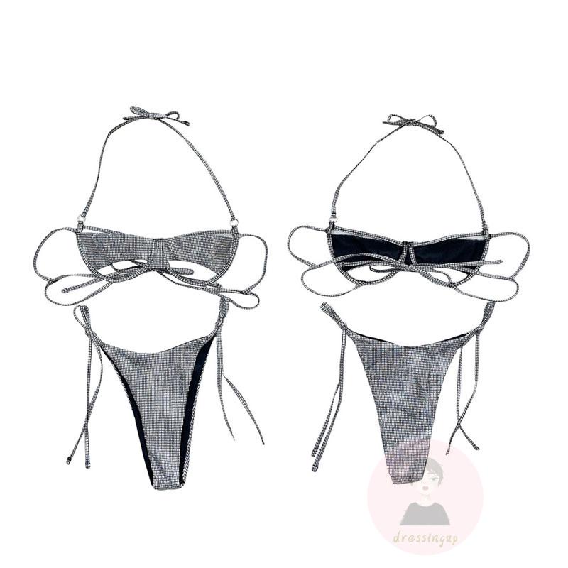 Bộ Đồ Bơi 2 Mảnh Màu Sắc Đơn Giản Quyến Rũ Cho Nữ