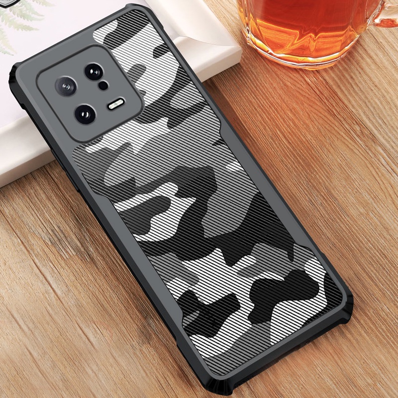 RZANTS Ốp Lưng TPU Mềm Trong Suốt Siêu Mỏng Hoạ Tiết Rằn Ri Cho Xiaomi Mi 13 / 13 Pro