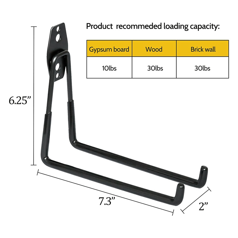 Set 6 Móc Treo Đồ Gắn Tường Bằng Thép Chịu Được Sức Nặng
