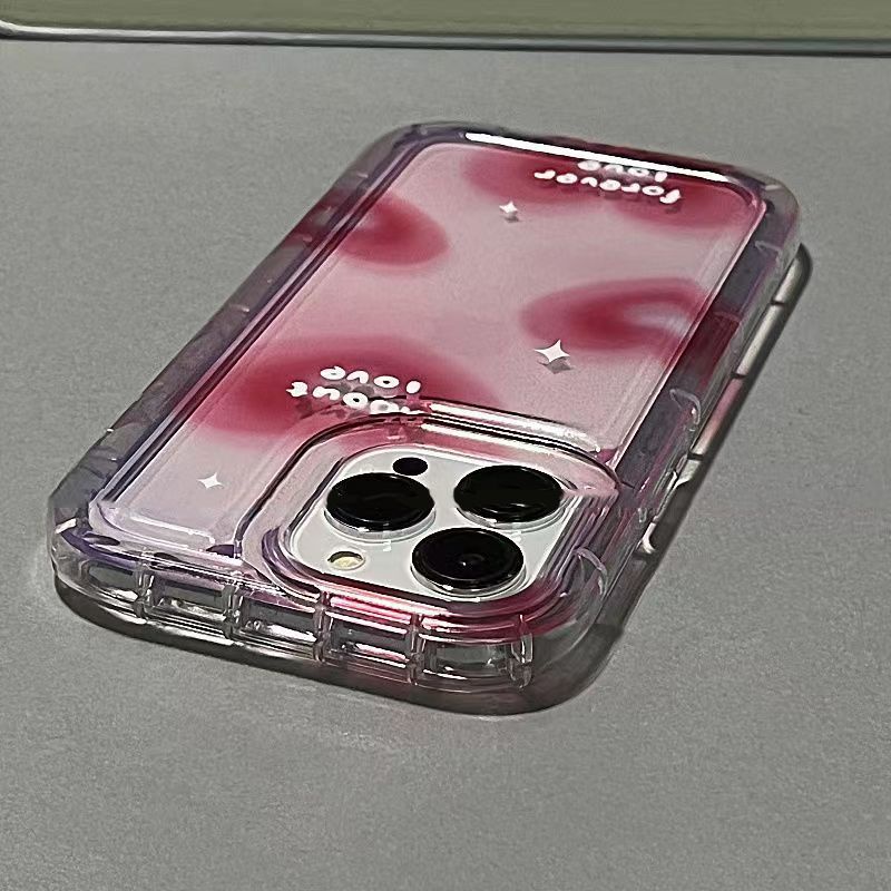 ✅Ốp Điện Thoại Đệm Khí Mềm Họa Tiết Trái Tim Ánh Sáng Tạo Kiểu Mới Cho iPhone 14promax 13 12promax 11 78