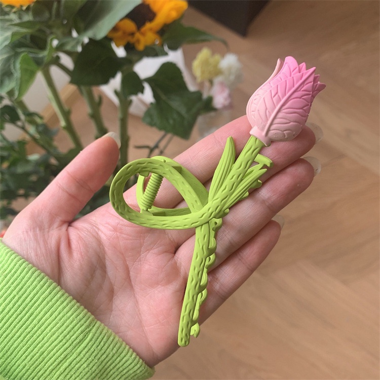 Kẹp Tóc Đa Năng Hình Hoa Tulip / Cá Mập Thời Trang Mùa Hè Xinh Xắn