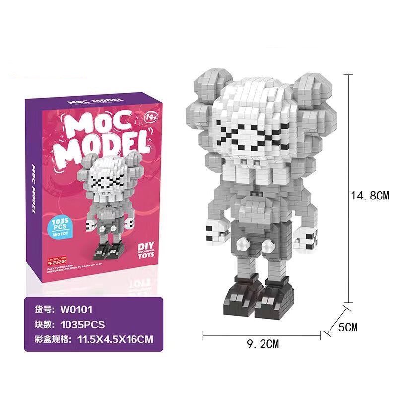 Đồ chơi lắp ráp nhân vật Kaws Moc Model, Mô hình Kaws Brick giá rẻ, LEGO Kaws xếp hình sáng tạo cho bé