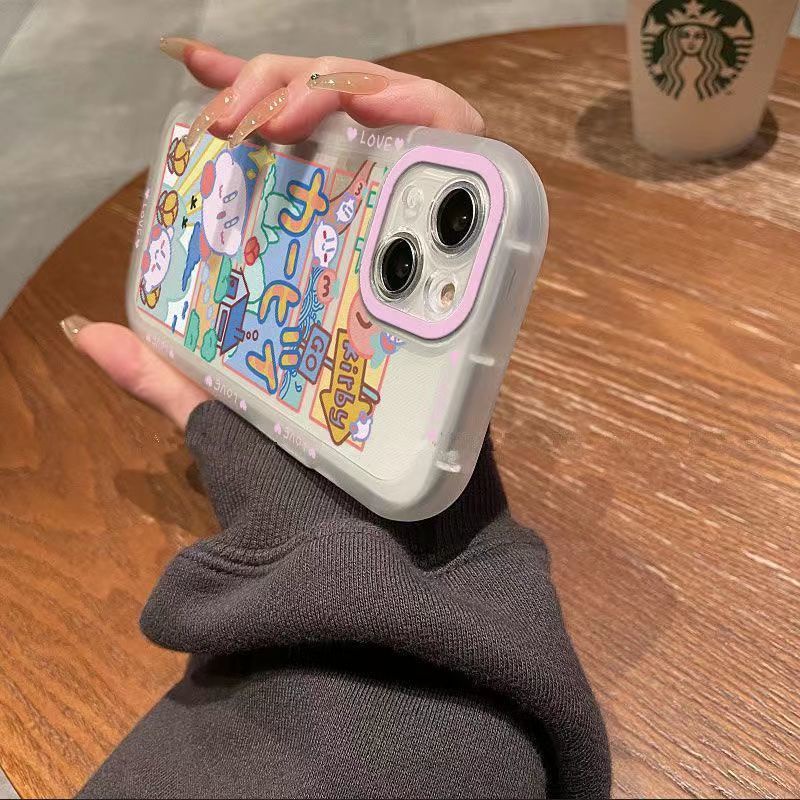 ✅Ốp Điện Thoại Mềm Màu Trong Suốt Hình Ngôi Sao Kirby Irby Cho iPhone 14 / 13pro 12promax 6Plus / 7 Xj4