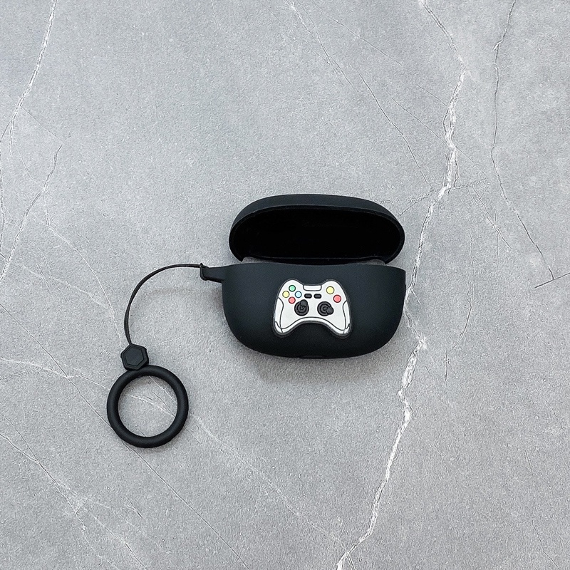 Hoạt Hình Vỏ Bảo Vệ Hộp Sạc Tai Nghe bluetooth Không Dây Bằng Silicon Hình Máy Chơi game razer x / hammerhead true x Có Móc Khóa Cho hammerhead tws 2021