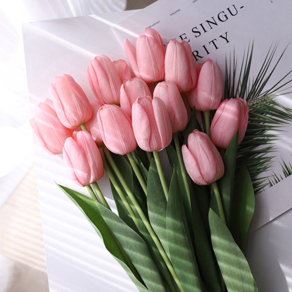 Bộ 5 Bông Hoa Tulip Giả Trang Trí Tiệc Cưới / Sinh Nhật