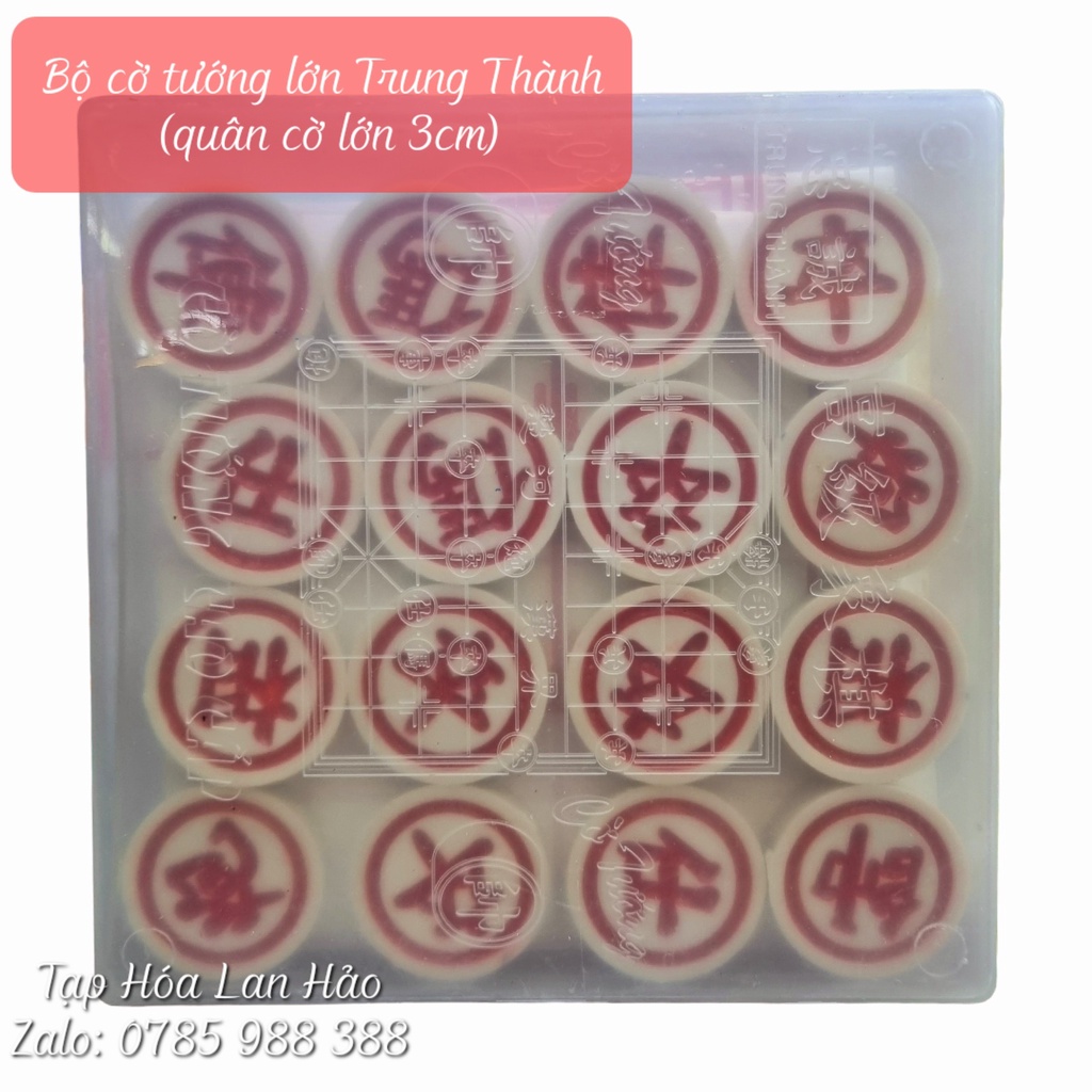 CỜ TƯỚNG LỚN TRUNG THÀNH NHỰA ĐẶC 3CM (BỘ)