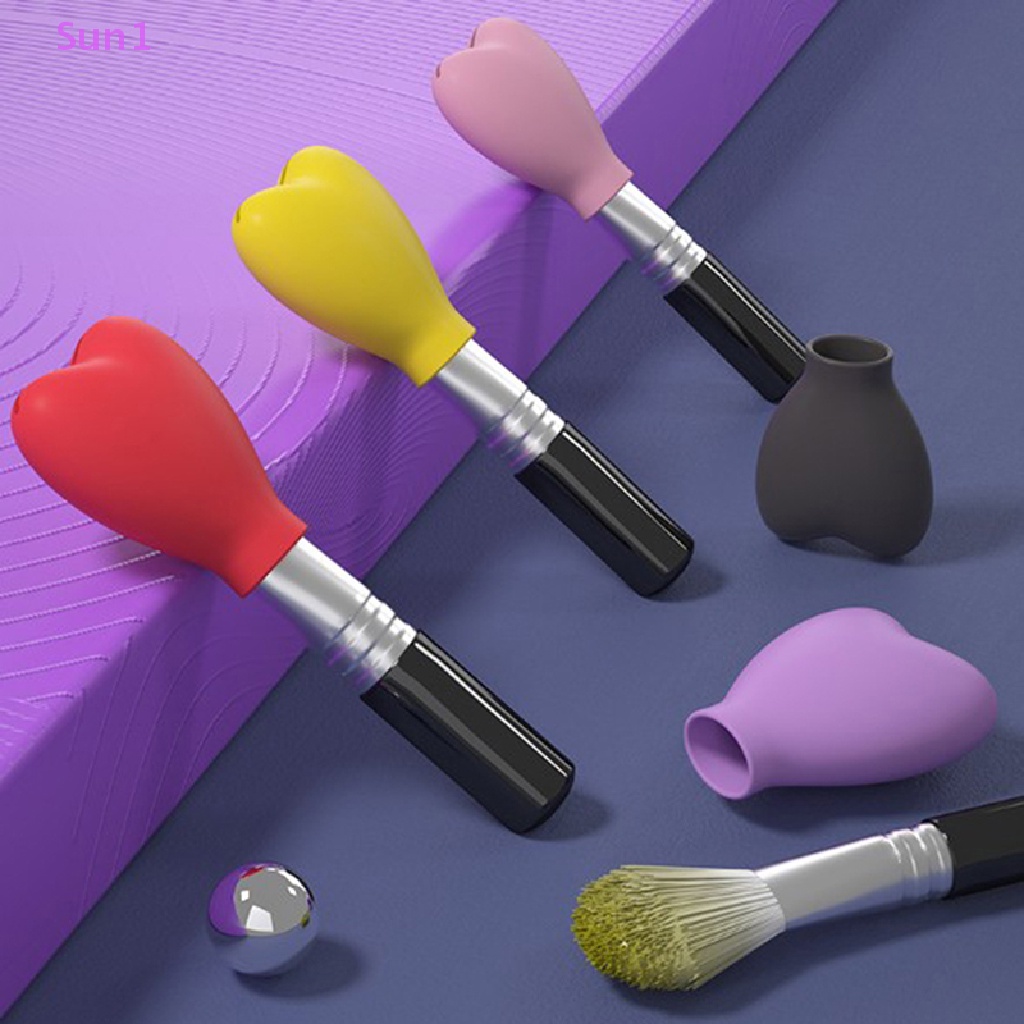 Set 3 Hộp Silicone Đựng Cọ Trang Điểm Chống Bụi Tiện Dụng