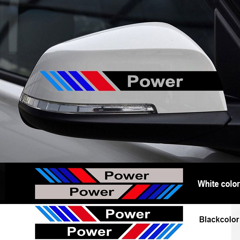 Bộ 2 Miếng Dán Phản Quang Bằng PVC Chống Trầy Trang Trí Gương Chiếu Hậu Xe Hơi BMW X1 X2 X3 5 Series