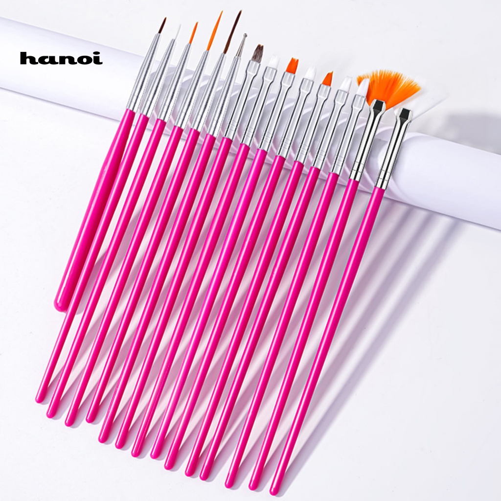 Set 15 Cọ Vẽ Trang Trí Móng Tay Nghệ Thuật Tạo Hiệu Ứng Gradient Tiện Dụng