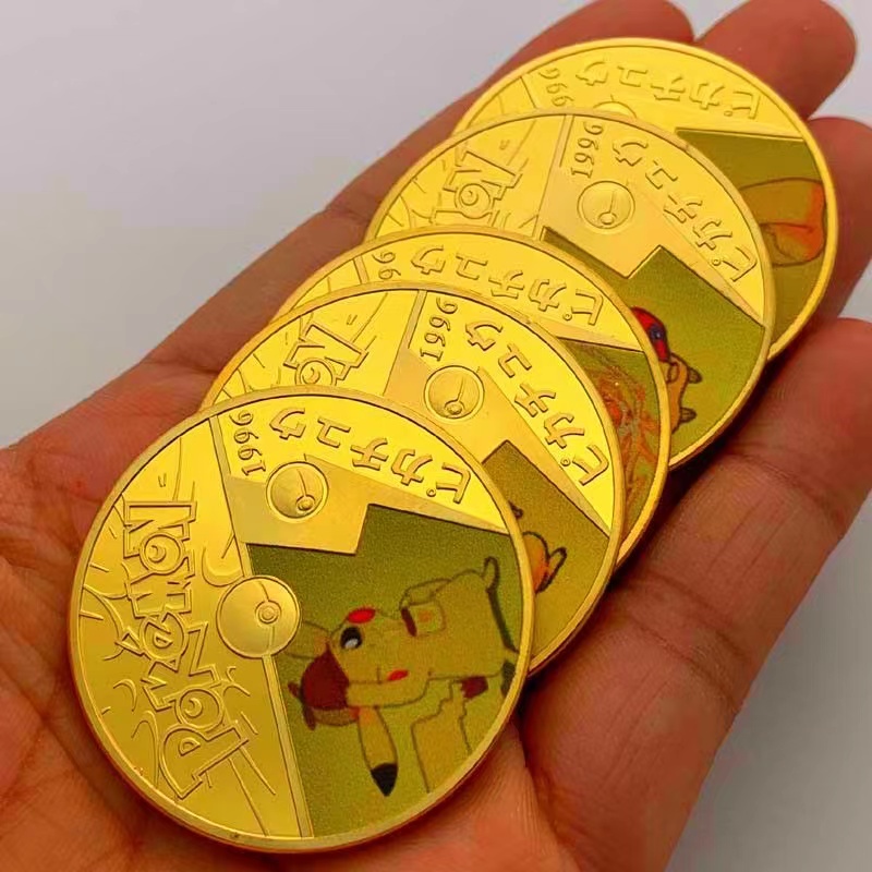 ✨✨Đồng Xu Vàng Lưu Niệm Hình Pokemon Pikachu