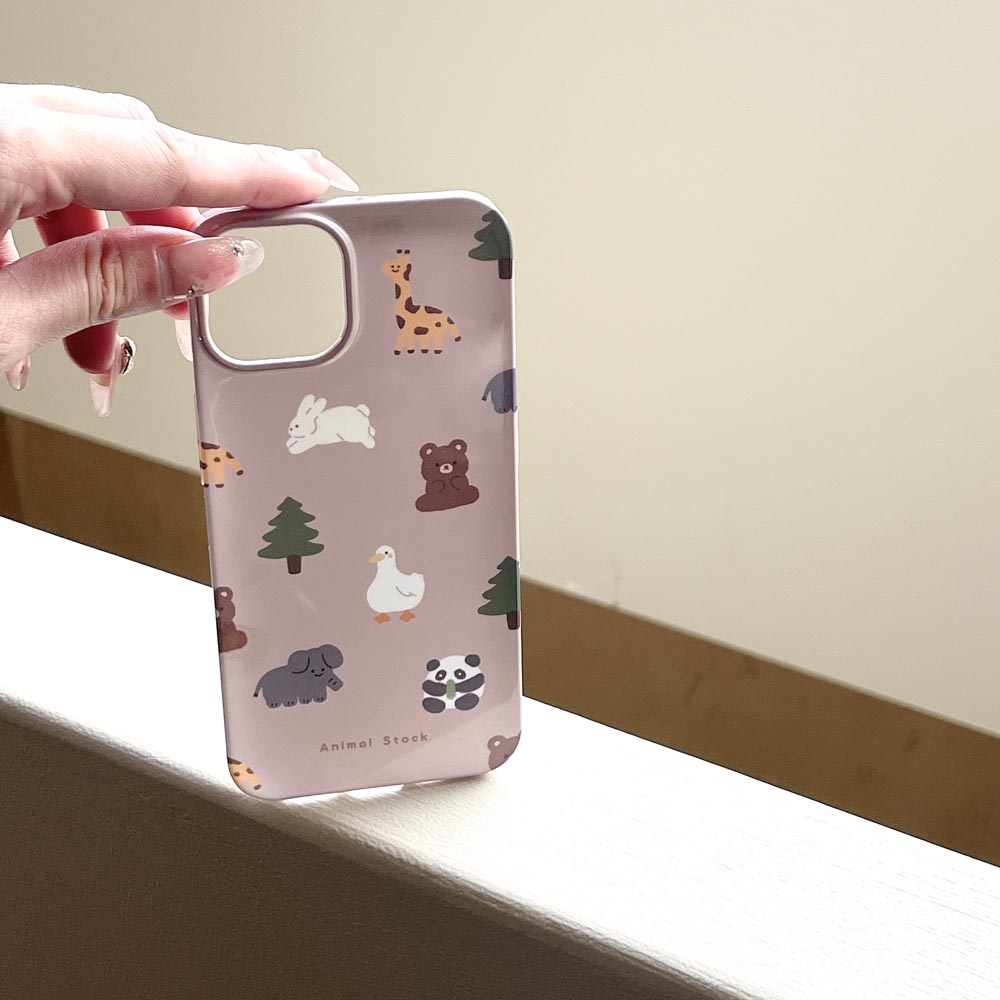 Casing Hard Case Compatible With iPhone11 iPhone12 iPhone12Pro iPhone12ProMax iPhone13 iPhone13Pro iPhone13ProMax 14 14Pro 14Plus 14ProMax Tree Animals Pattern Cover