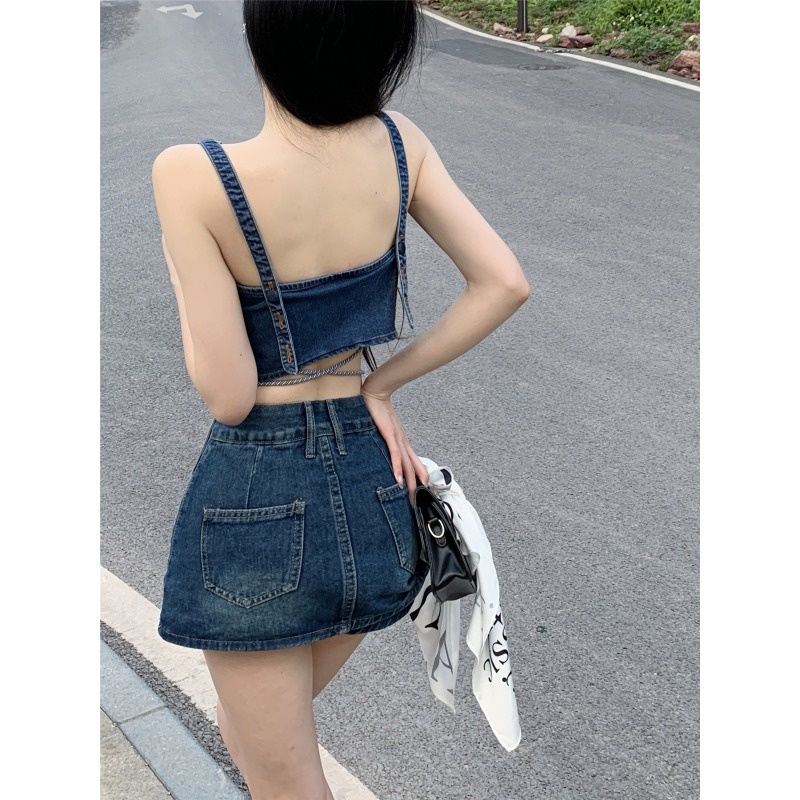 Áo Khoác Denim Không Tay Thời Trang Mùa Hè Cho Nữ