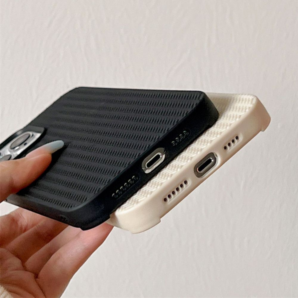 Ốp Điện Thoại TPU Mềm Họa Tiết Đan Len Màu Trơn Chống Trượt Cho IPhone 11 12 13 14 Pro Max 14 Plus X XR 7 8 Plus SE