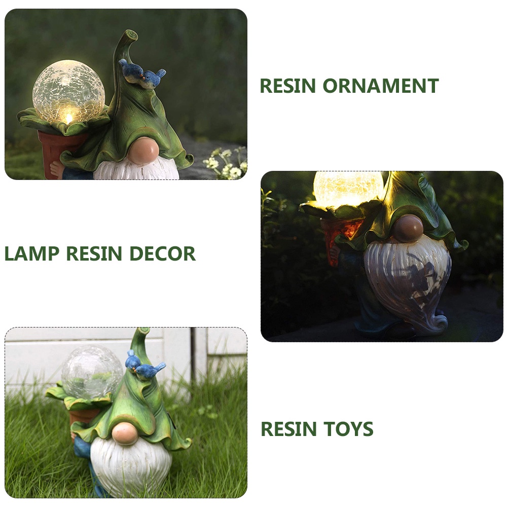 Đồ trang trí Búp Bê Vô Diện Bằng Nhựa Resin Sử Dụng Năng Lượng Mặt Trời Dùng Trang Trí Sân Vườn