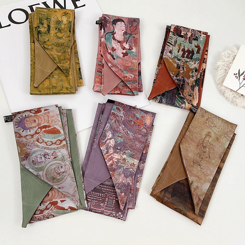 Khăn Quàng Cổ Lụa Cao Cấp Phong Cách Trung Hoa Cổ Điển Thời Trang Xuân Thu Cho Nữ