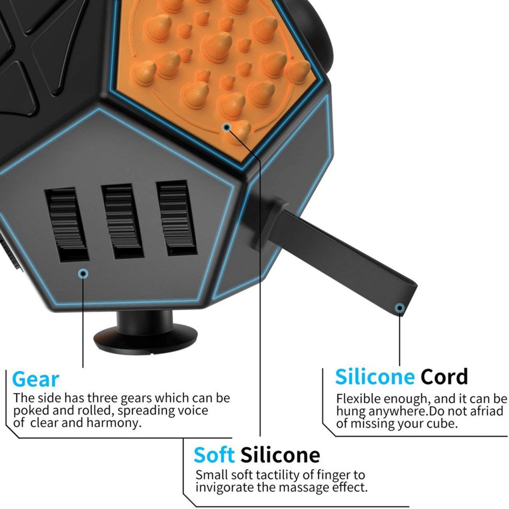 Đồ Chơi Fidget Cube 12 Mặt Giúp Giảm Căng Thẳng Cho Người Lớn Và Trẻ Em