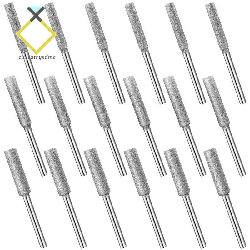 18Pcs Diamond Chainsaw Sharpener Bits,3 Size Stone Chain Saw Chainsaw Sharpener Tool for Chain Saw Stone Jewelry Wood