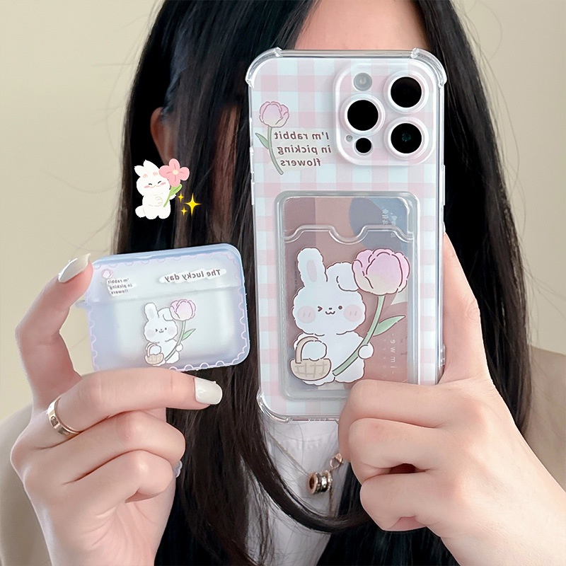 Ốp Điện Thoại In Hoạt Hình Kèm Ngăn Đựng Thẻ Cho iPhone 14 13 12 11 PROMAX XS XR XSMAX SE2020 6 7 8PLUS MINI 2 / 3