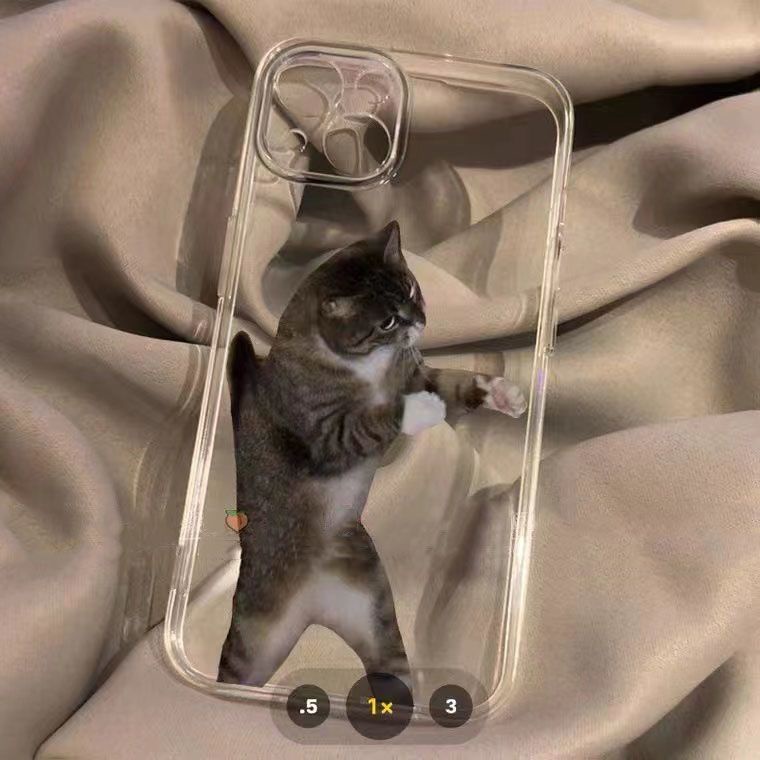✅Ốp Điện Thoại Silicon Dẻo Trong Suốt In Hình Mèo Biche Chống Sốc Cho iPhone 14 / 13 12Promax 11 xs 8p O3A6