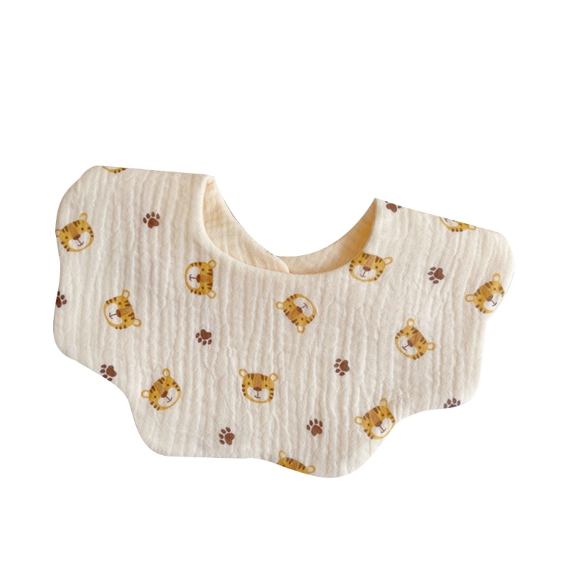 Yếm Ăn 6 Lớp Thấm Hút Tốt In Họa Tiết Hoạt Hình Xinh Xắn Dành Cho Em Bé