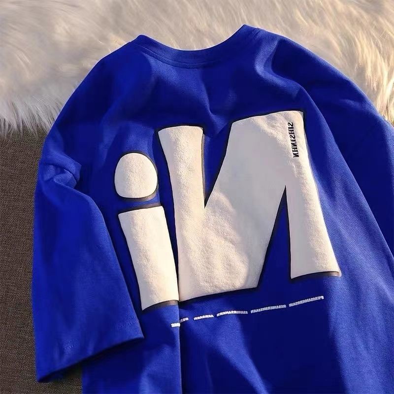 NRVP Áo Thun 100% Cotton Tay Ngắn Dáng Suông In Họa Tiết Hoạt Hình Phong Cách Hàn Quốc Thời Trang Unisex