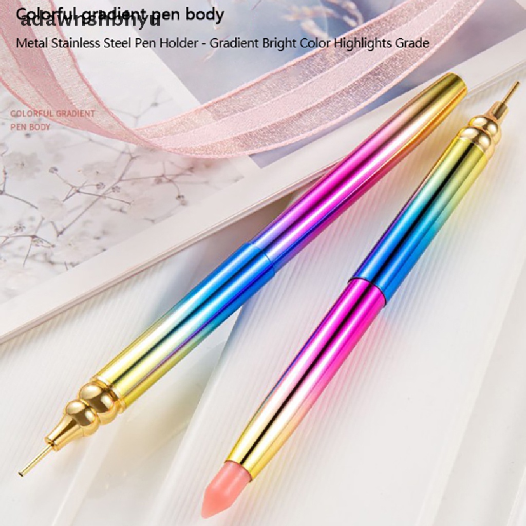 Bút Chấm Bi Hai Đầu Xoay Đính Đá Trang Trí Móng Nghệ Thuật