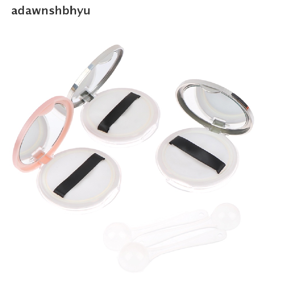 Hộp Đựng Phấn Trang Điểm adawnshbhyu Bằng Nhựa Kèm Mút Xốp Và Muỗng Tiện Dụng