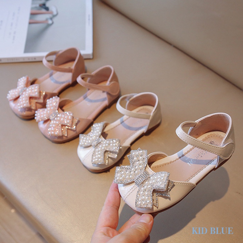 Giày Sandal Đế Mềm Đính Đá Phong Cách Công Chúa Thời Trang Hàn Quốc Cho Bé Gái