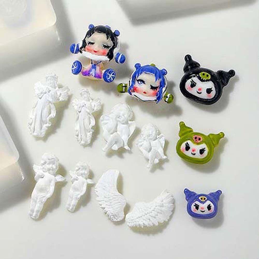 Khuôn Trang Trí Móng Tay Họa Tiết Đôi Cánh Thiên Thần Hoạt Hình 3D Phong Cách Nhật Bản