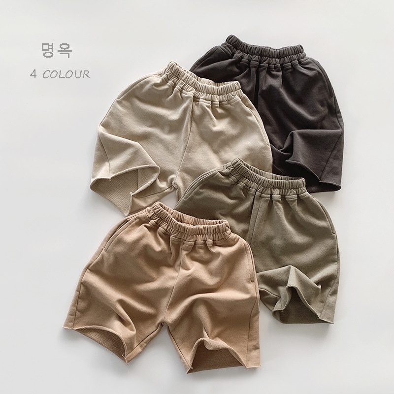 Quần Short Cotton Trơn Màu Thời Trang Mùa Hè Hàn Quốc Dành Cho Bé