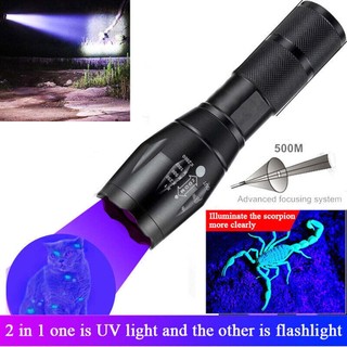 990000lm high power torch ultra violet led flashlight uv light inspection lamp