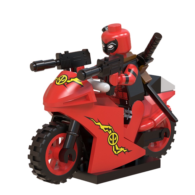 Wade Đồ Chơi Khối Xây Dựng Punk Hình Siêu Anh Hùng Chạy Xe Máy Wade Winston Wilson Dành Cho Trẻ Em
