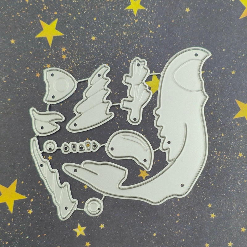 Khuôn Cắt Giấy Kim Loại Hình Chim Vẹt Xinh Xắn