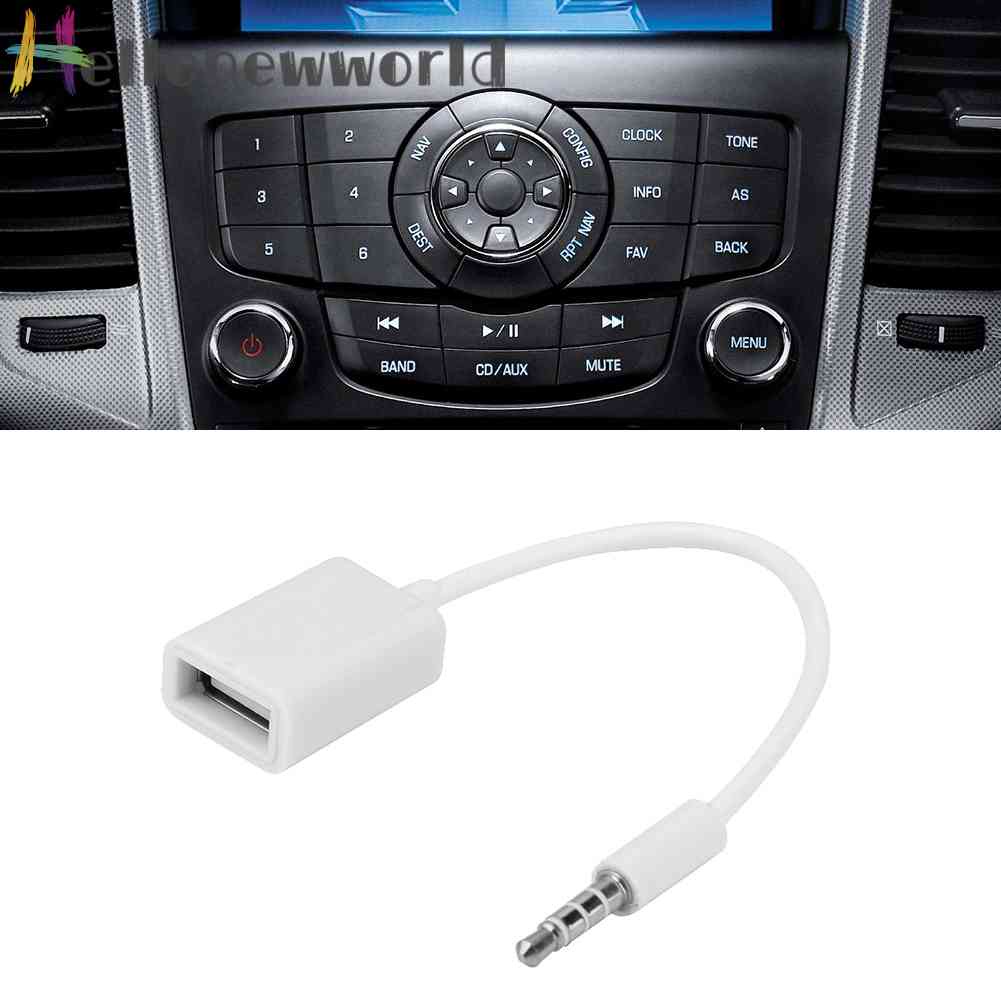 3.5mm Male Audio AUX Jack to USB 2.0 Type A Female OTG Converter Cable