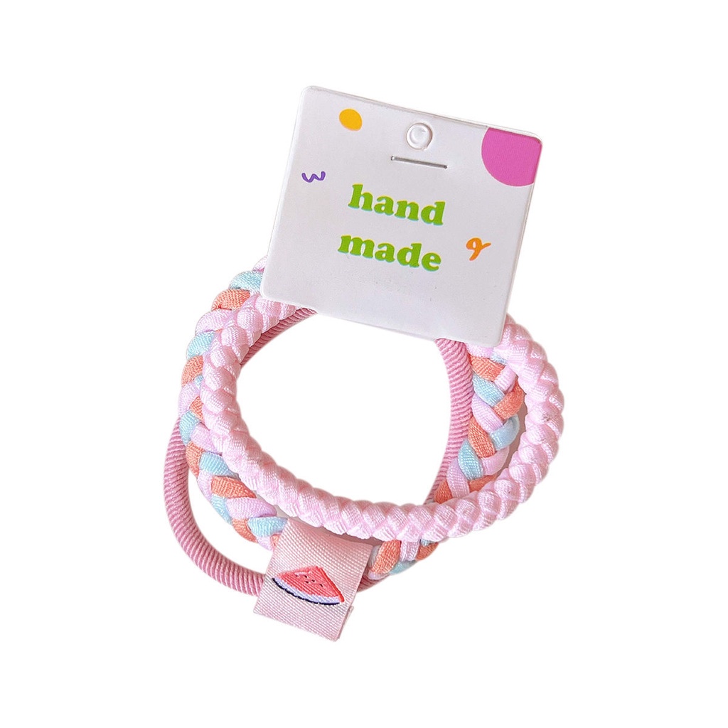 Bộ 3 Dây Cột Tóc Hình Hoa Màu Sắc Ngọt Ngào Thời Trang Cho Nữ