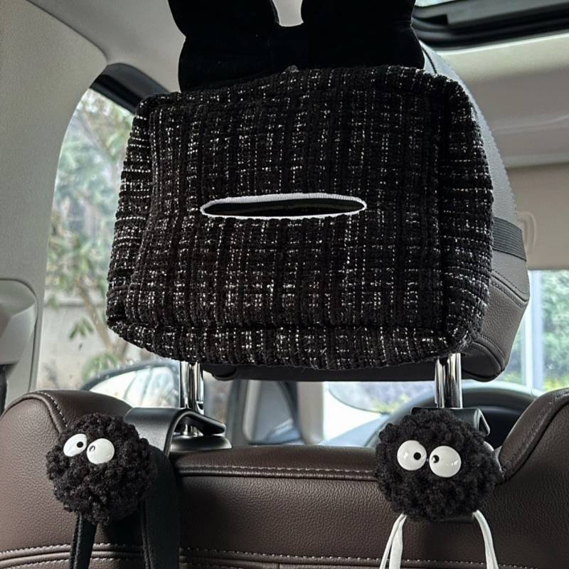 Xiaohongshu Wool Small Briquette Car Seat Back Hook Car Three-Dimensional Car Seat Back Chair Back Storage Decoration azvH
