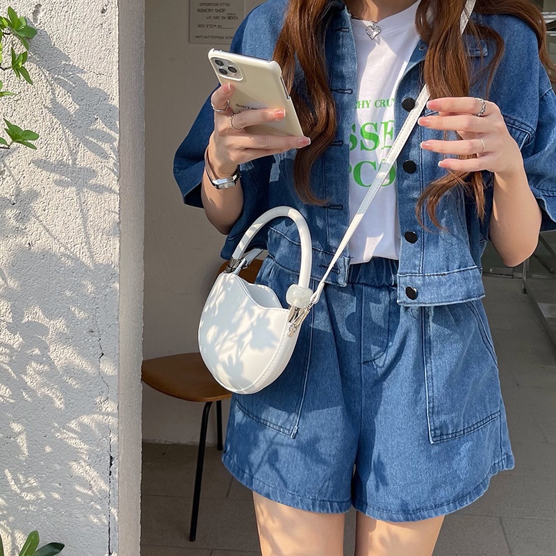 AlphaZ Túi Xách Đeo Vai Đính Ngọc Trai Sang Trọng Thời Trang Dành Cho Nữ