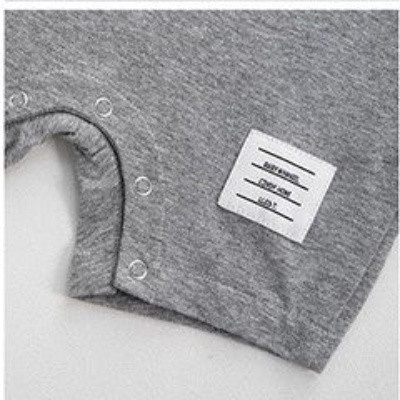 Bộ Áo Liền Quần Cotton Ngắn Tay Họa Tiết Kẻ Sọc Thời Trang Mùa Hè Hàn Quốc Cho Bé Trai 0-2 Tuổi