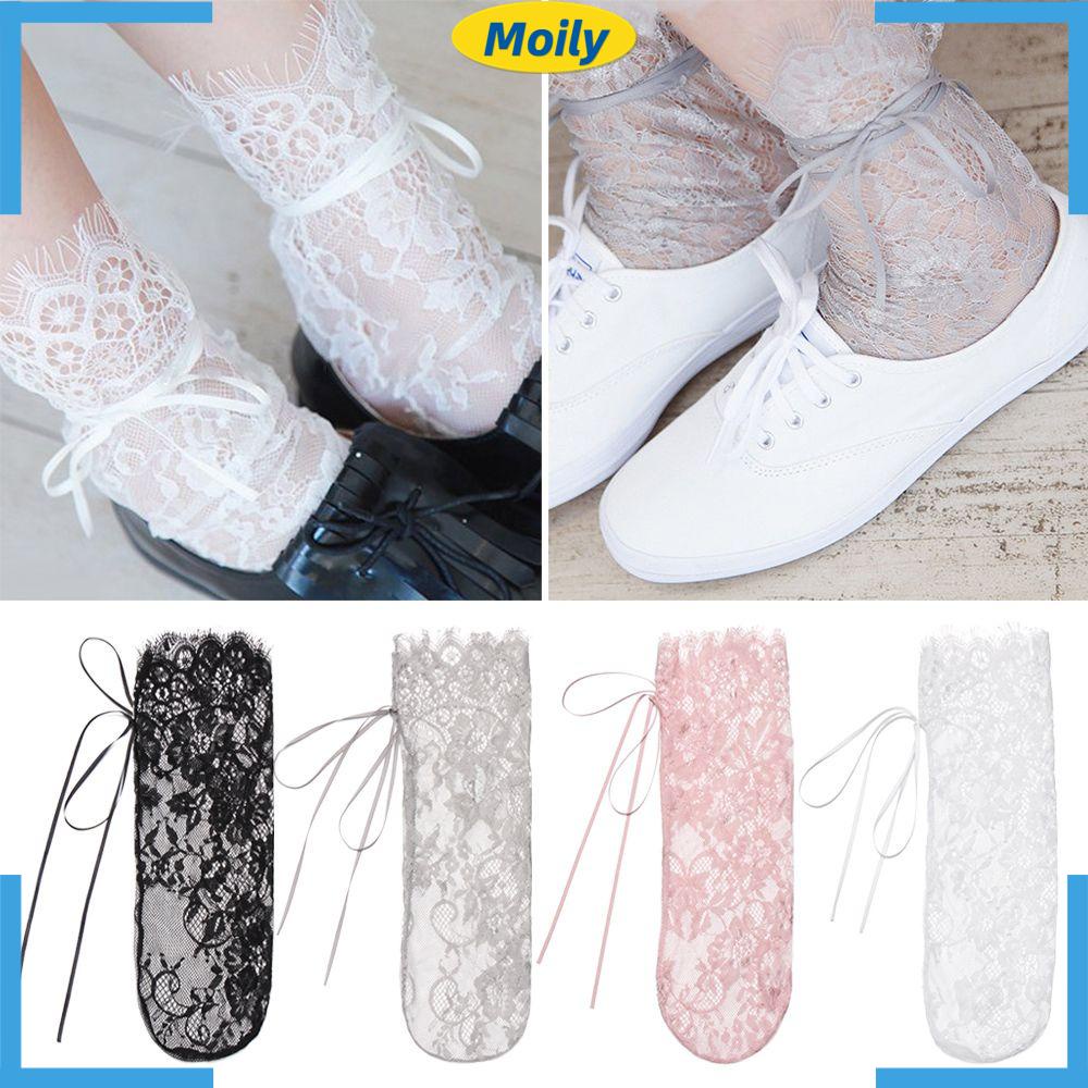 Vớ Trong Suốt Họa Tiết Hoa Phong Cách Retro Thời Trang Cho Nữ