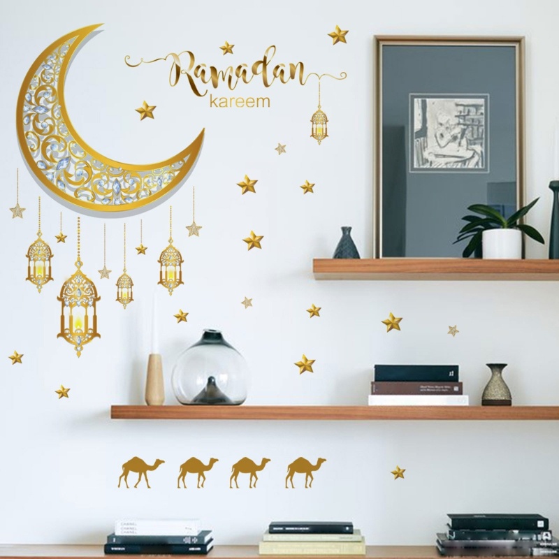 Miếng Dán Tường Trang Trí Nội Thất Họa Tiết Super Eid Mubarak