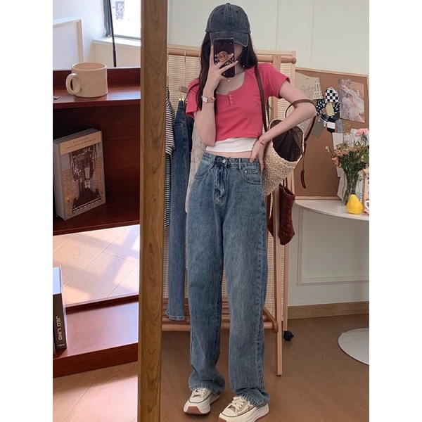 Nzn Áo Thun Crop top Tay Ngắn Giả Hai Lớp Đa Năng Dành Cho Bạn Nữ