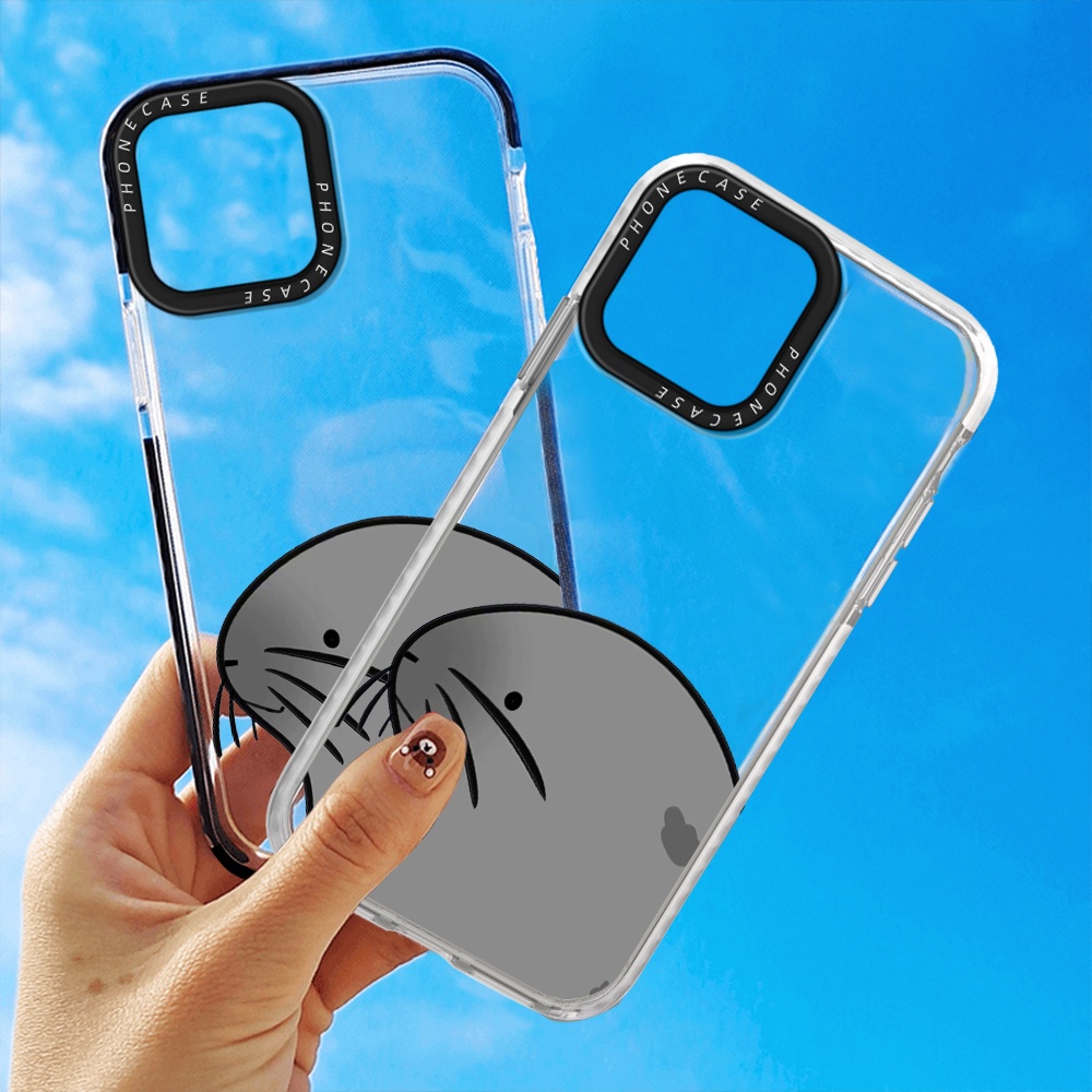 Ốp Điện Thoại Silicone Mềm Trong Suốt In Hình Sư Tử Biển Dễ Thương Cho iPhone 14 Pro Max 13 12 11 XR X XS 7 8 Plus