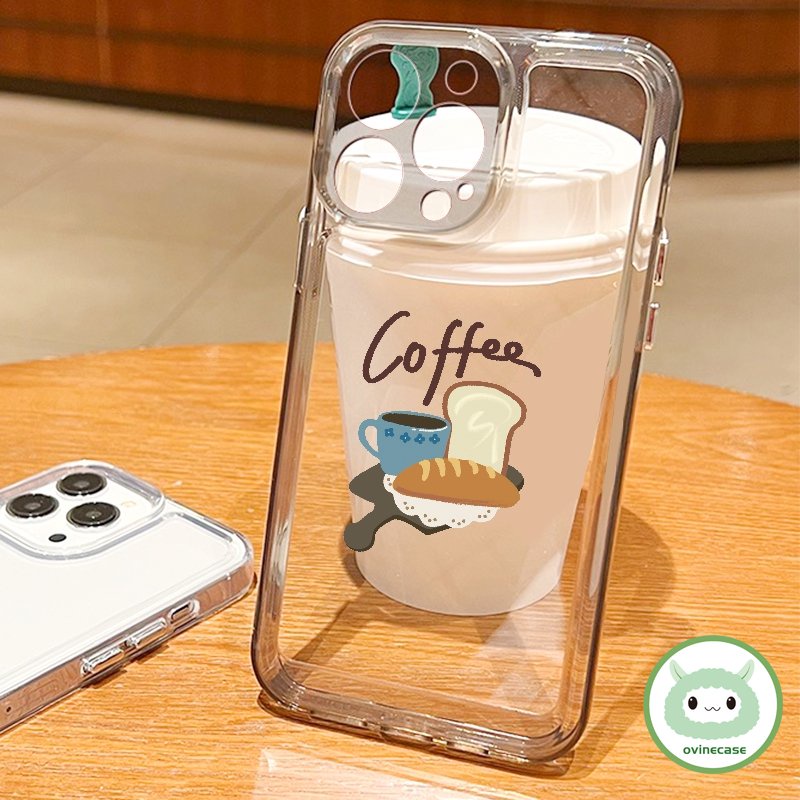 High Clear Soft Case Fashion Simple Premium Coffee Pattern Phone Case Compatible for iPhone 11 Pro Max 13 12 11 14 Pro X XS XR XSMAX 7 Plus 8 Plus Shockproof