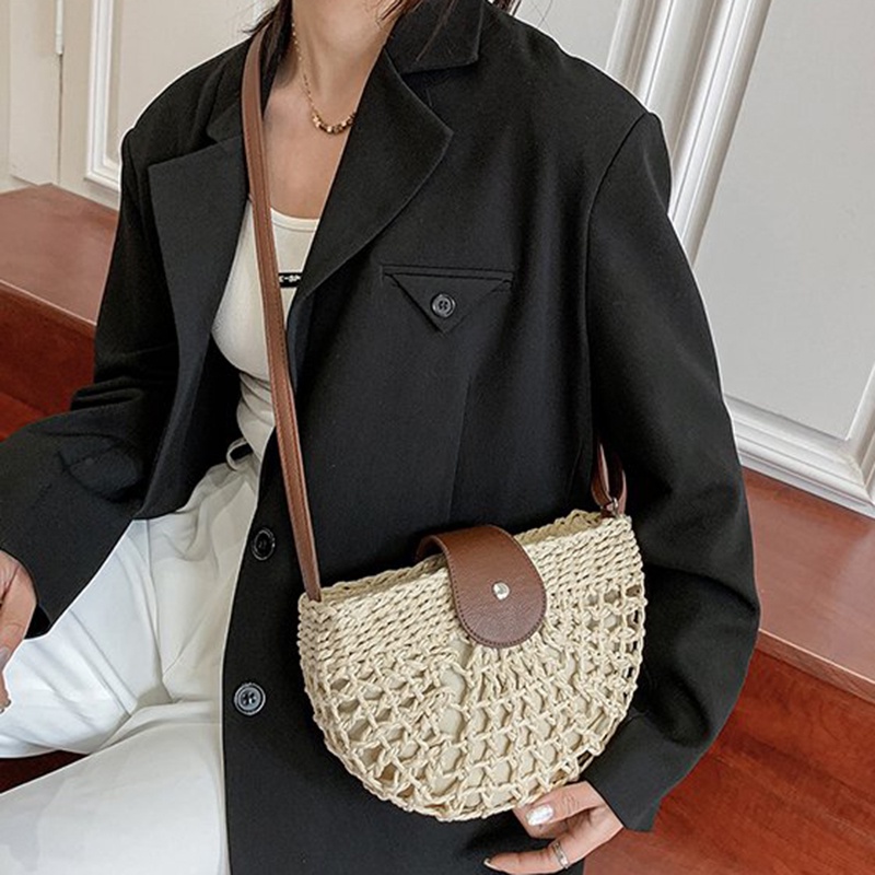 Túi cói Bằng Rơm Phong Cách Phương Tây Dễ Phối Đồ Cho Nữ