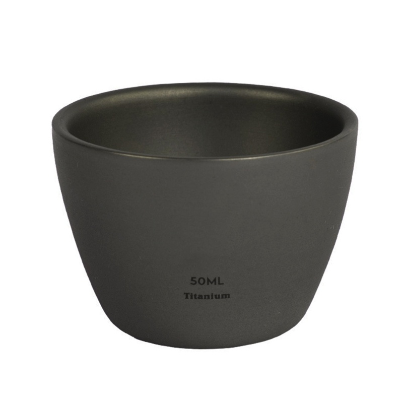 Cốc Uống Rượu Whiskey 50ml Bằng Chất Liệu Titan Thiết Kế Nhỏ Gọn Tiện Dụng Mang Theo Du Lịch / Dã Ngoại