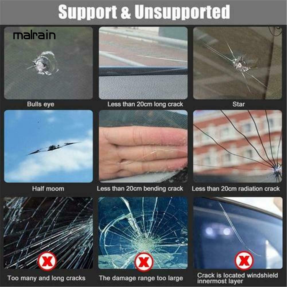 Bộ Dụng Cụ Hỗ Trợ Phục Hồi Vết Nứt Kính Chắn Gió Xe Hơi Tiện Dụng