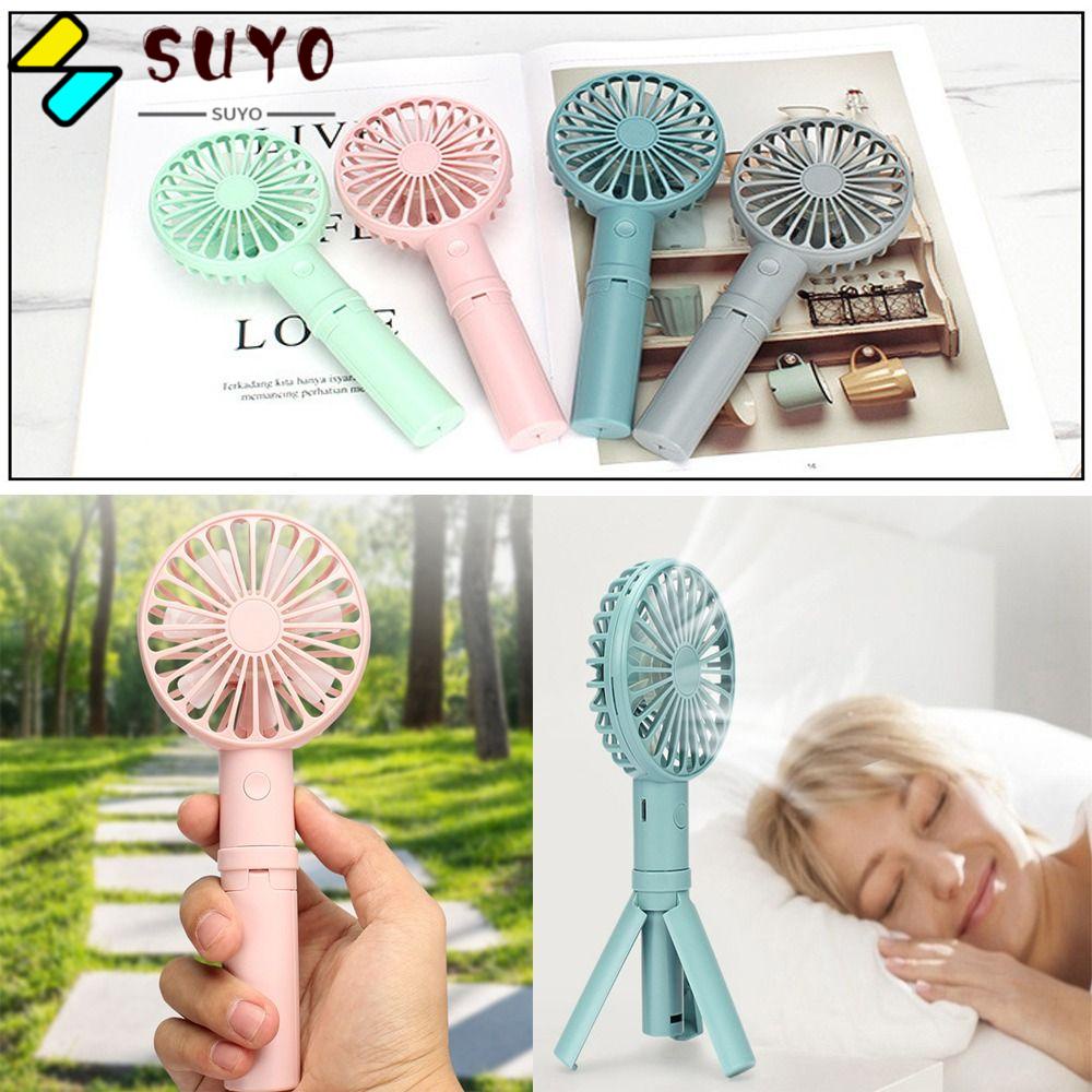 Quạt Mini Cầm Tay SUYO Có Giá Đỡ Điện Thoại